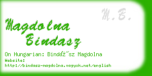 magdolna bindasz business card